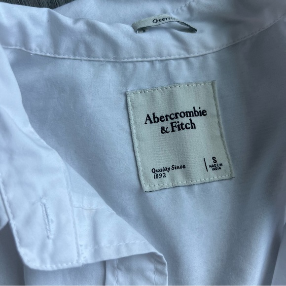 Abercrombie Oversized White Button Down Shirt Wonens Size Small - Picture 6 of 6